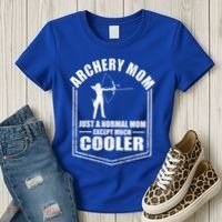 Archery Mom Just A Normal Mom Except Cooler Mothers Day Gift Women's T-Shirt thumb 3
