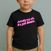 Actually My Job Its Just Beach Toddler T-Shirt thumb 2