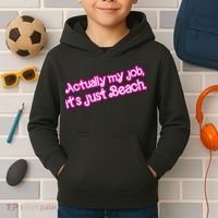 Actually My Job Its Just Beach Kids Hoodie thumb 2