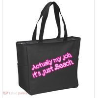 Actually My Job Its Just Beach Tote Bag thumb 2