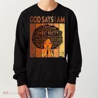 Afro Melanin Juneteenth Black History God Says I Am Women's Sweatshirt thumb 0