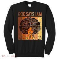 Afro Melanin Juneteenth Black History God Says I Am Sweatshirt thumb 0