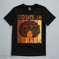 Afro Melanin Juneteenth Black History God Says I Am T-Shirt thumb 5