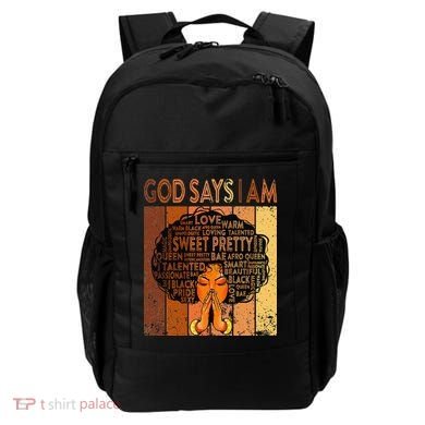 Afro Melanin Juneteenth Black History God Says I Am Backpack