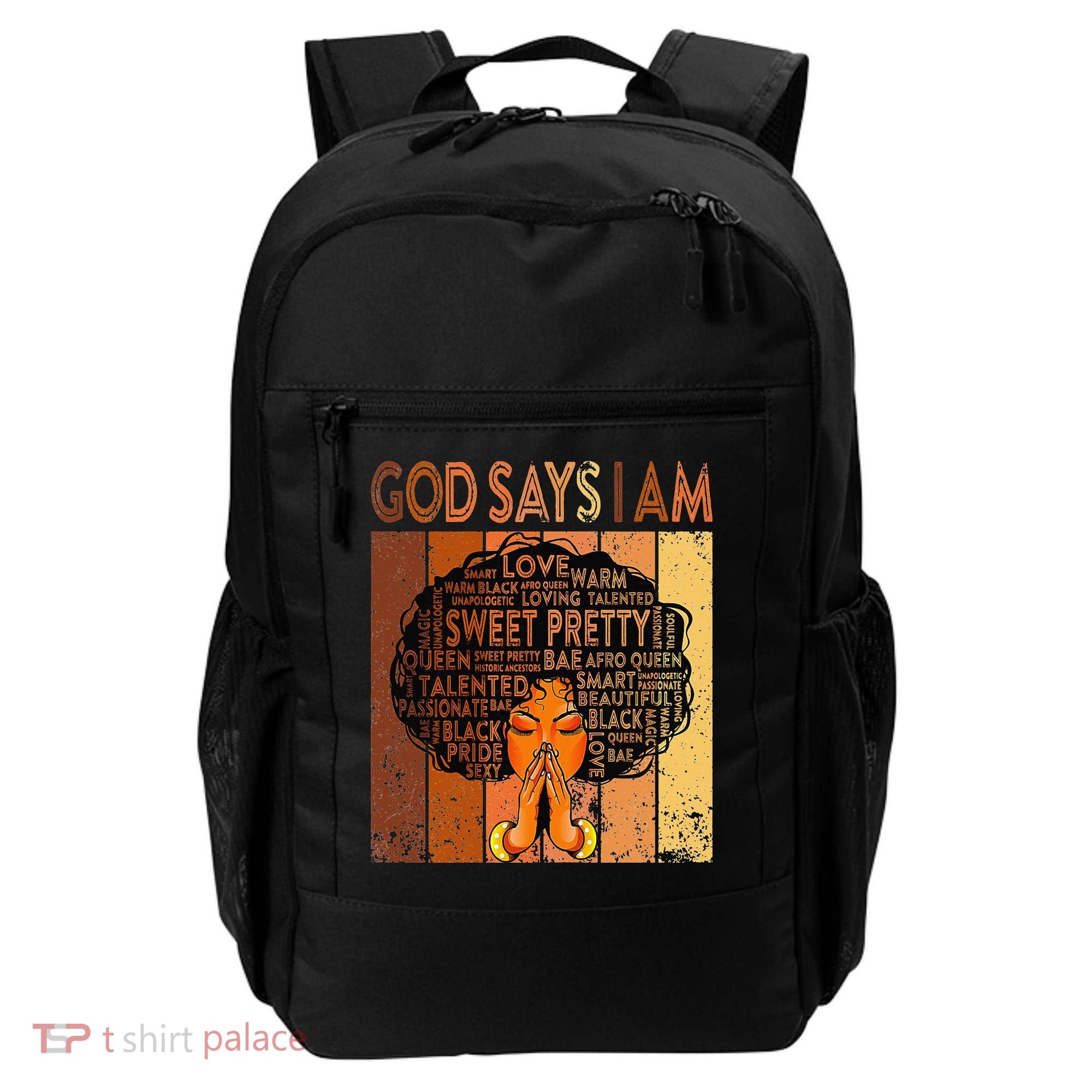 Afro Melanin Juneteenth Black History God Says I Am Backpack