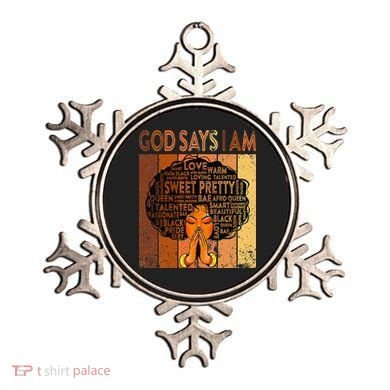 Afro Melanin Juneteenth Black History God Says I Am Ornament