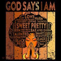 Afro Melanin Juneteenth Black History God Says I Am Ornament thumb 1
