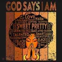 Afro Melanin Juneteenth Black History God Says I Am Women's Long Sleeve Shirt thumb 2
