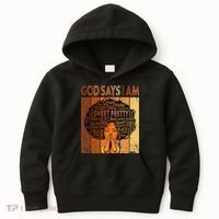 Afro Melanin Juneteenth Black History God Says I Am Kids Hoodie thumb 0