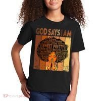 Afro Melanin Juneteenth Black History God Says I Am Kids T-Shirt thumb 2