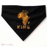 Africa Map Kente Cloth For King African Lover Funny Gift USA-Made Doggie Bandana thumb 0