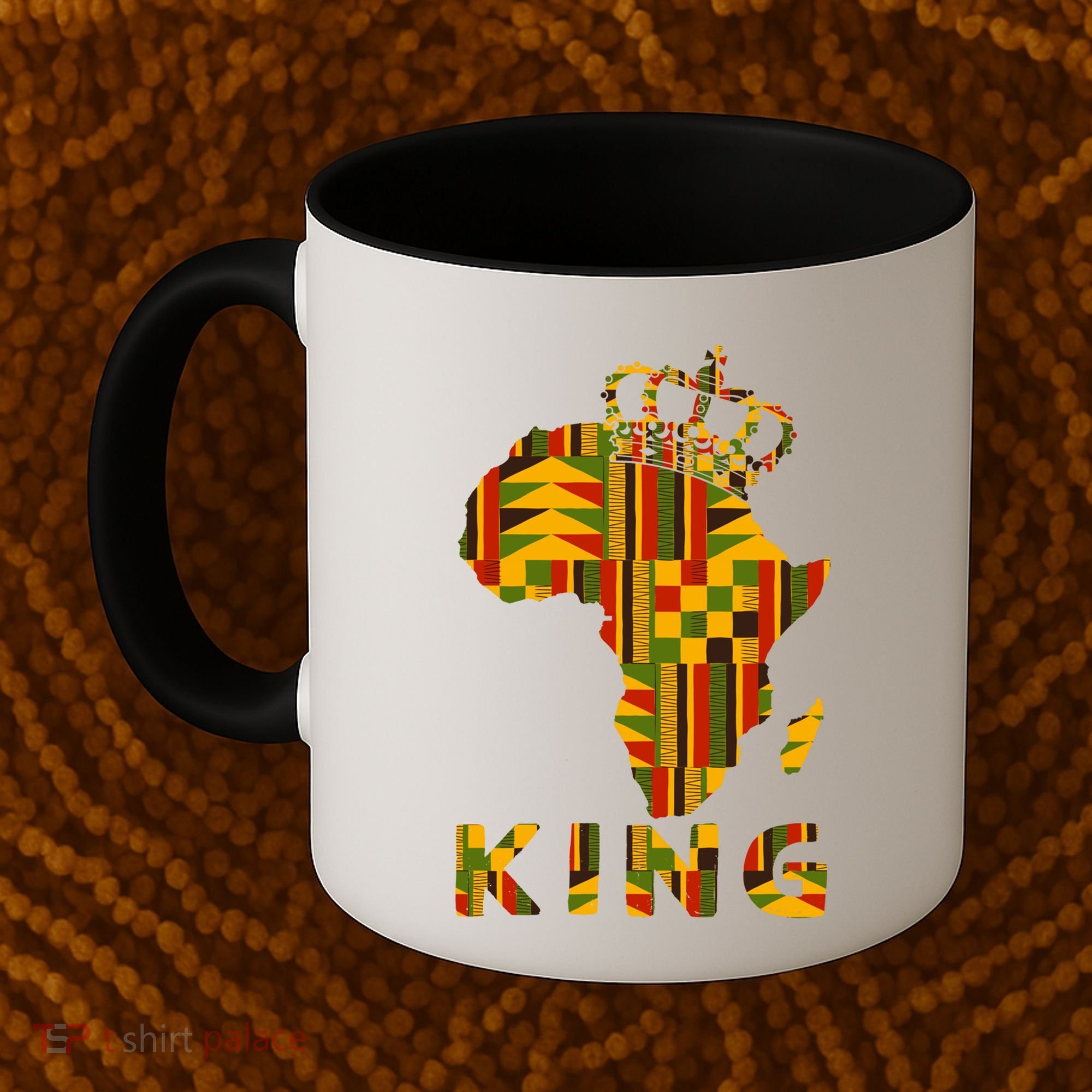 Africa Map Kente Cloth For King African Lover Funny Gift Coffee Mug