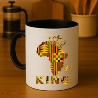 Africa Map Kente Cloth For King African Lover Funny Gift Coffee Mug thumb 4