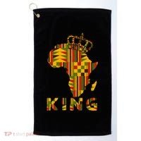 Africa Map Kente Cloth For King African Lover Funny Gift Golf Towel thumb 0