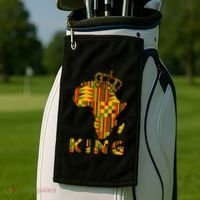 Africa Map Kente Cloth For King African Lover Funny Gift Golf Towel thumb 2