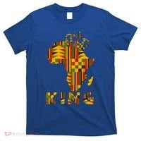Africa Map Kente Cloth For King African Lover Funny Gift T-Shirt thumb 0