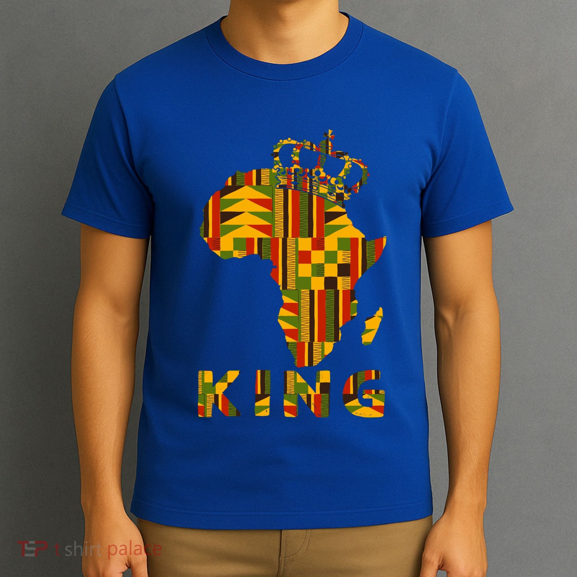 Africa Map Kente Cloth For King African Lover Funny Gift T-Shirt