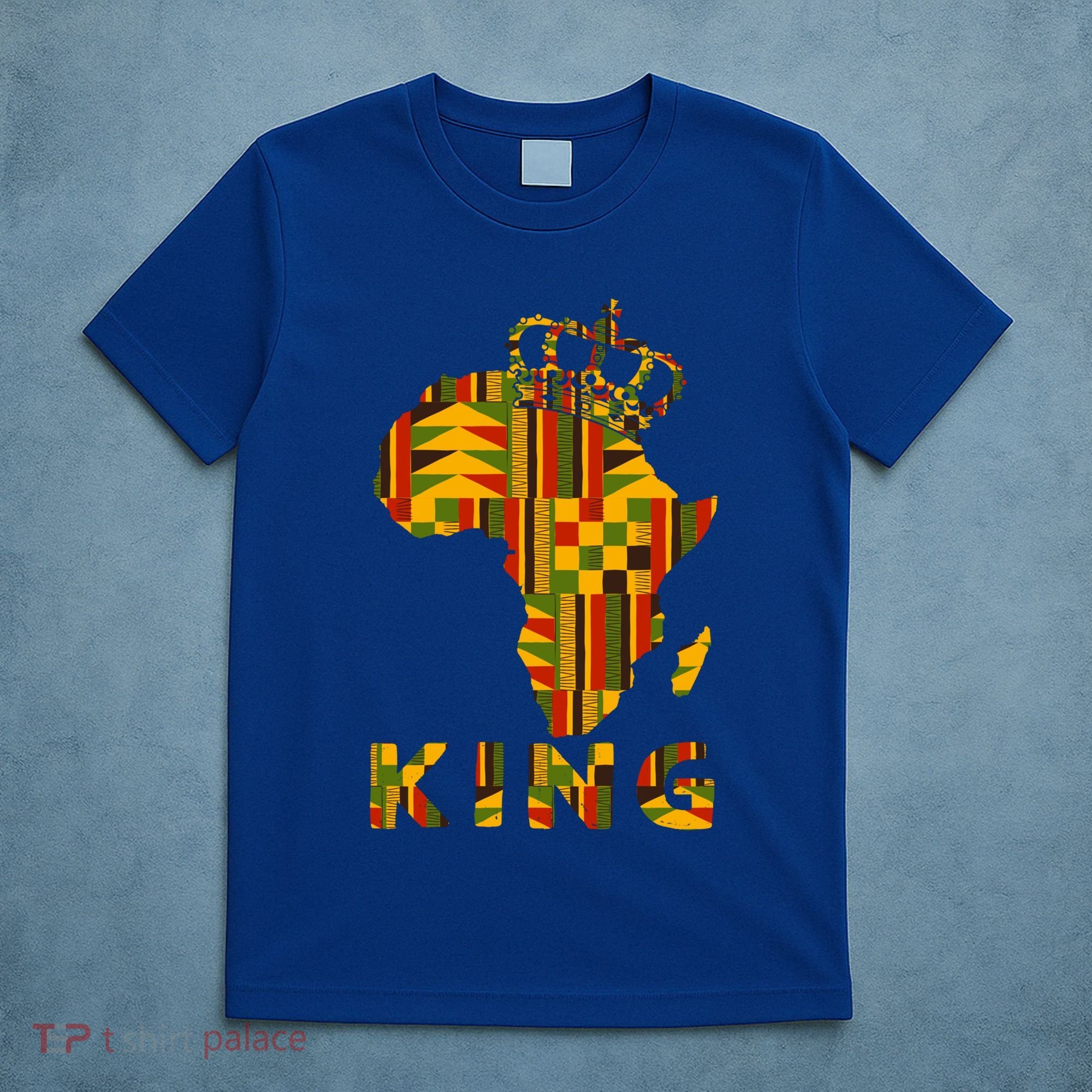 Africa Map Kente Cloth For King African Lover Funny Gift T-Shirt