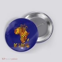 Africa Map Kente Cloth For King African Lover Funny Gift Button thumb 0