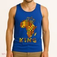 Africa Map Kente Cloth For King African Lover Funny Gift Tank Top thumb 3
