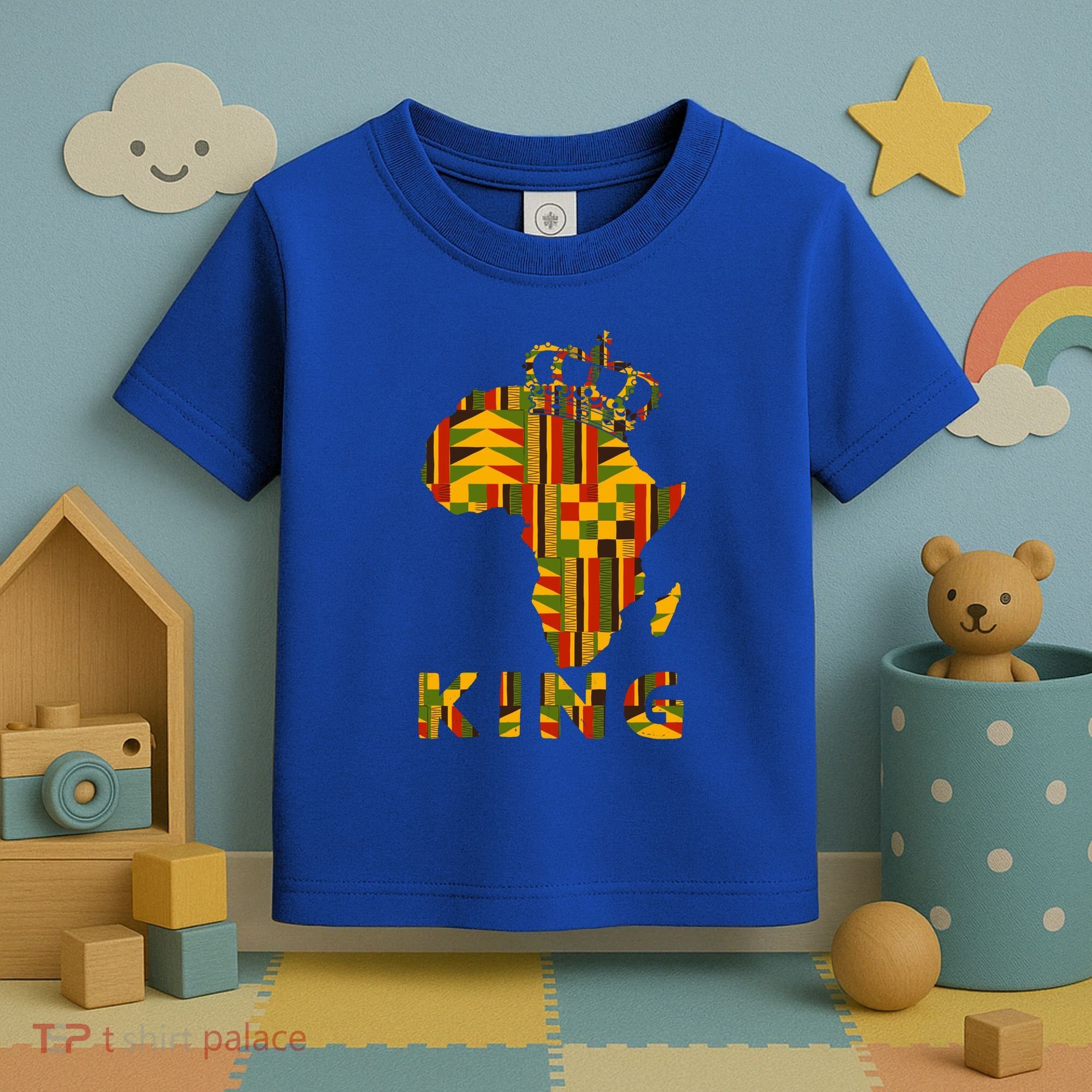 Africa Map Kente Cloth For King African Lover Funny Gift Toddler T-Shirt