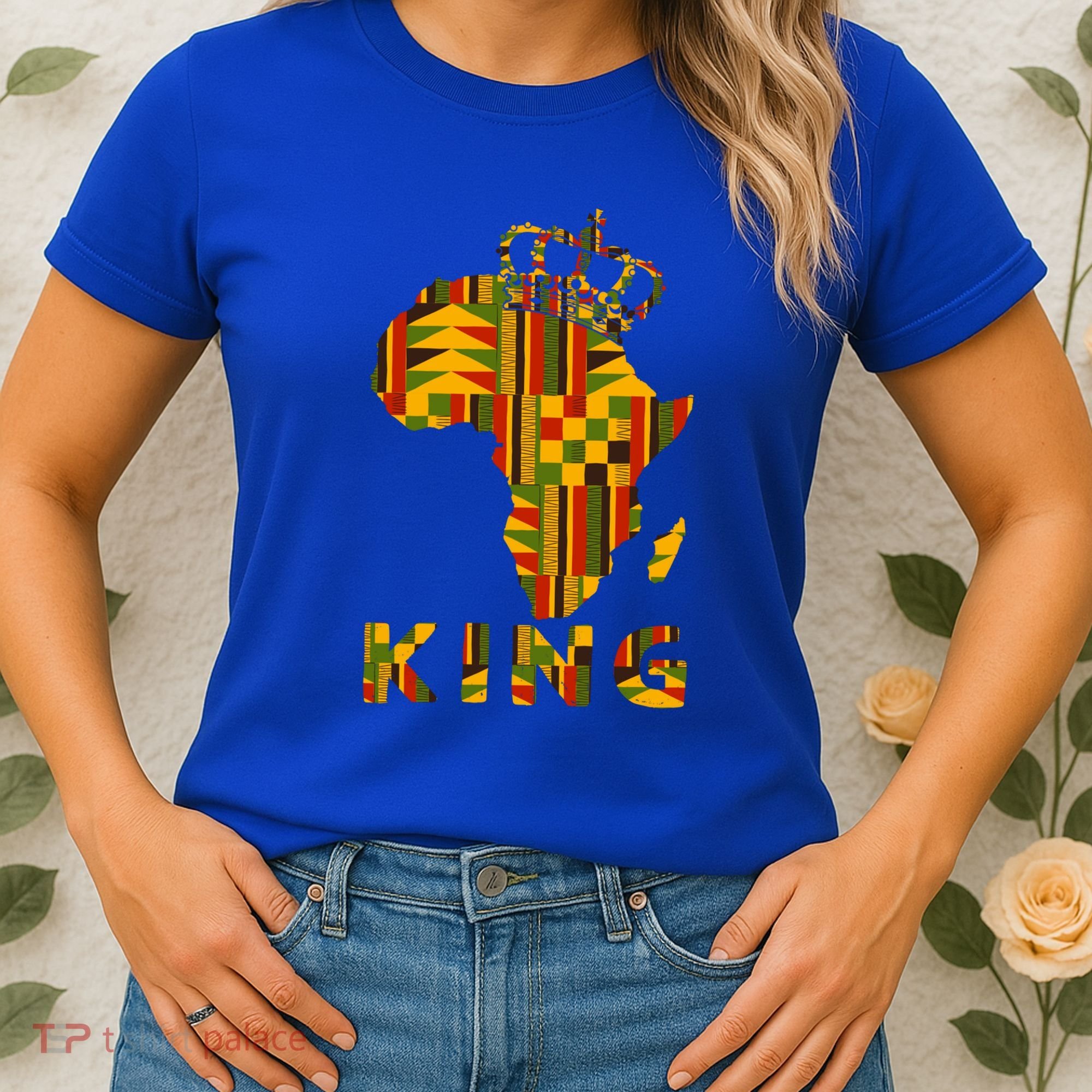 Africa Map Kente Cloth For King African Lover Funny Gift Women's T-Shirt