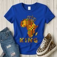 Africa Map Kente Cloth For King African Lover Funny Gift Women's T-Shirt thumb 3