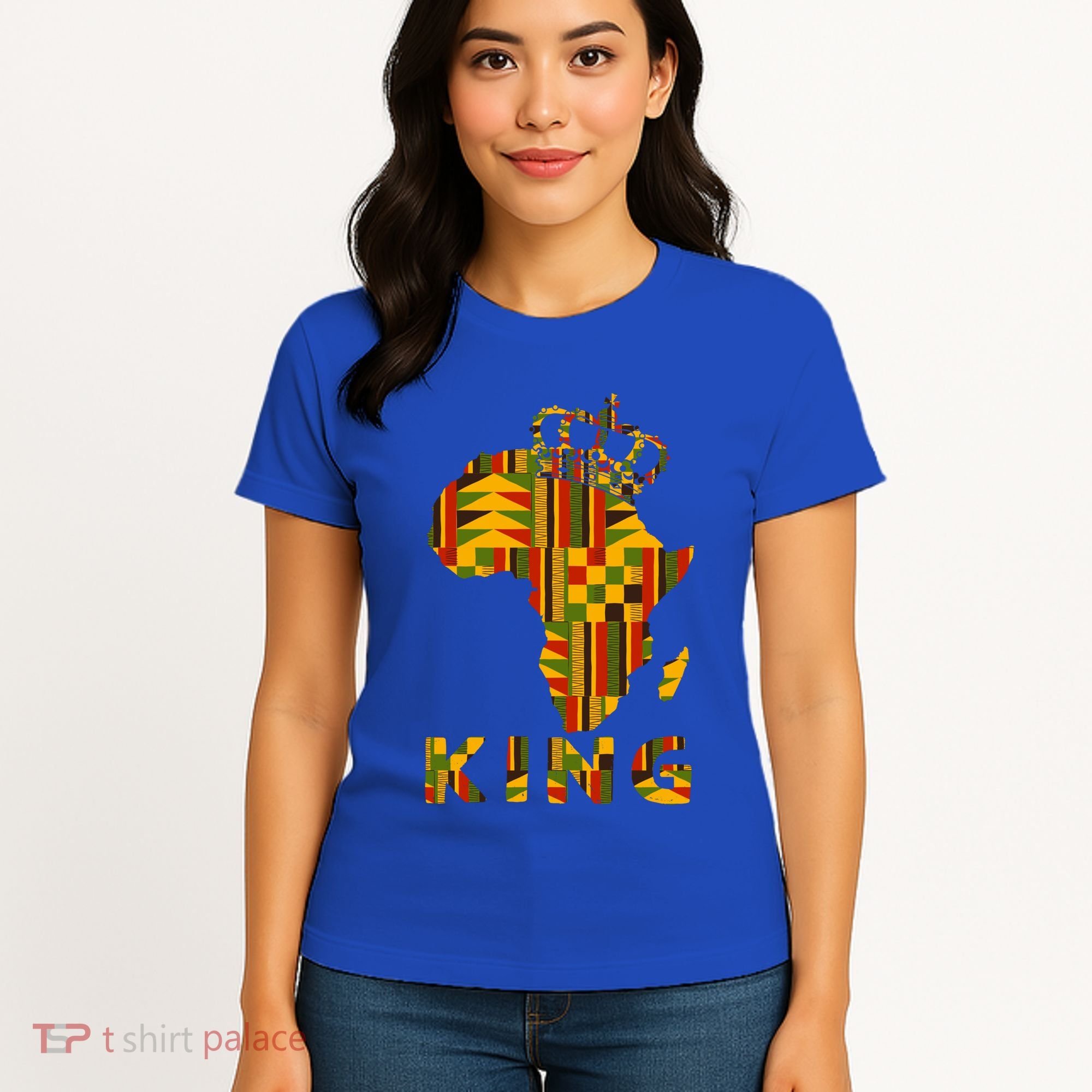 Africa Map Kente Cloth For King African Lover Funny Gift Women's T-Shirt