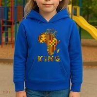 Africa Map Kente Cloth For King African Lover Funny Gift Kids Hoodie thumb 3
