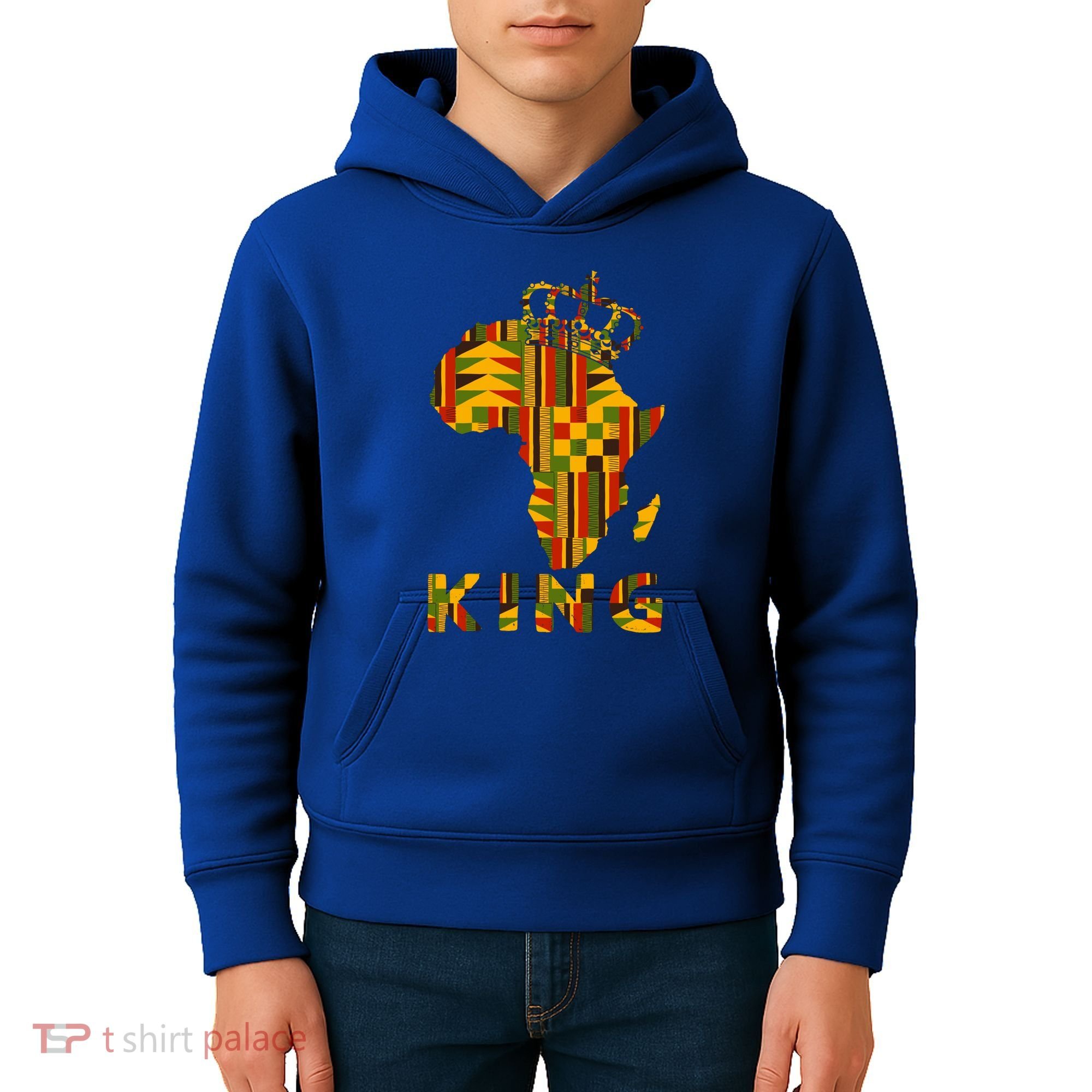 Africa Map Kente Cloth For King African Lover Funny Gift Kids Hoodie