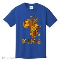 Africa Map Kente Cloth For King African Lover Funny Gift Kids T-Shirt thumb 0