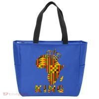 Africa Map Kente Cloth For King African Lover Funny Gift Tote Bag thumb 0