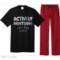 Actively Monitoring Like A Boss State Testing Day Teacher Pajama Set thumb 0