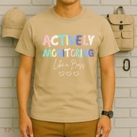 Actively Monitoring Like A Boss State Testing Day Teacher T-Shirt thumb 6