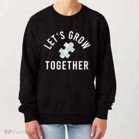 Autism Mom Let's Grow Together Puzzle Piece Autism Awareness Cool Gift Women's Sweatshirt thumb 0