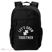 Autism Mom Let's Grow Together Puzzle Piece Autism Awareness Cool Gift Backpack thumb 0