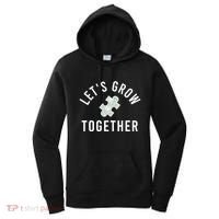 Autism Mom Let's Grow Together Puzzle Piece Autism Awareness Cool Gift Women's Hoodie thumb 0