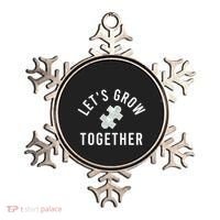 Autism Mom Let's Grow Together Puzzle Piece Autism Awareness Cool Gift Ornament thumb 0