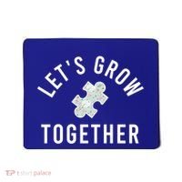 Autism Mom Let's Grow Together Puzzle Piece Autism Awareness Cool Gift Mousepad thumb 0