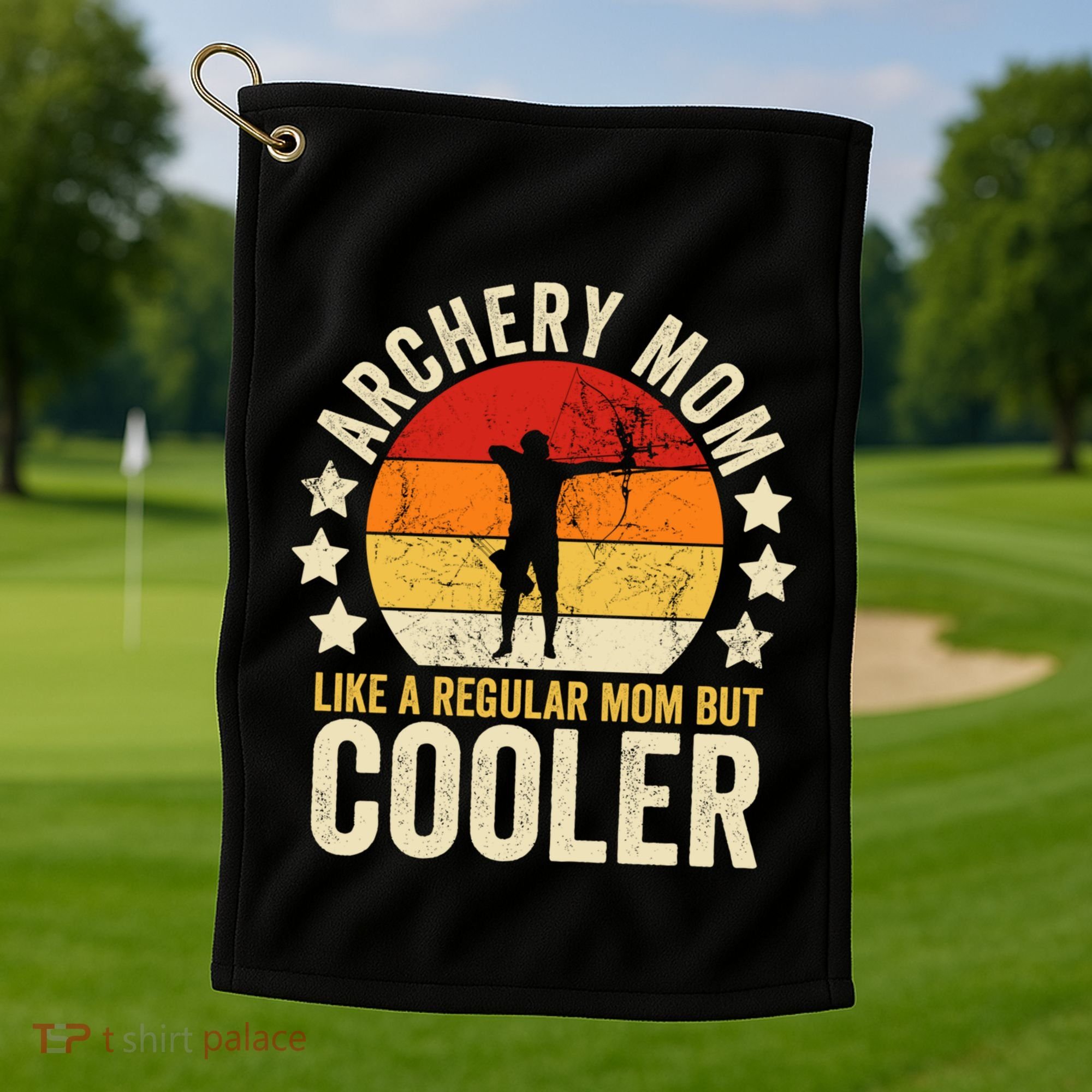 Archery Mom Like A Regular Mom But Cooler Mother's Day Gift Golf Towel