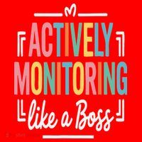 Actively Monitoring Like A Boss Motivational Testing Day Santa Hat thumb 1