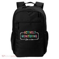 Actively Monitoring Like A Boss State Testing Teacher Backpack thumb 0