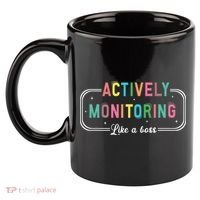 Actively Monitoring Like A Boss State Testing Teacher 11oz C Handle Ceramic Mug thumb 2