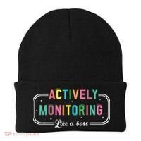 Actively Monitoring Like A Boss State Testing Teacher Beanie thumb 0