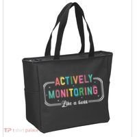 Actively Monitoring Like A Boss State Testing Teacher Tote Bag thumb 2