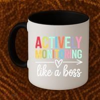 Actively Monitoring Like A Boss State Testing Day Teacher Coffee Mug thumb 2