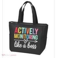Actively Monitoring Like A Boss State Testing Day Teacher Tote Bag thumb 3