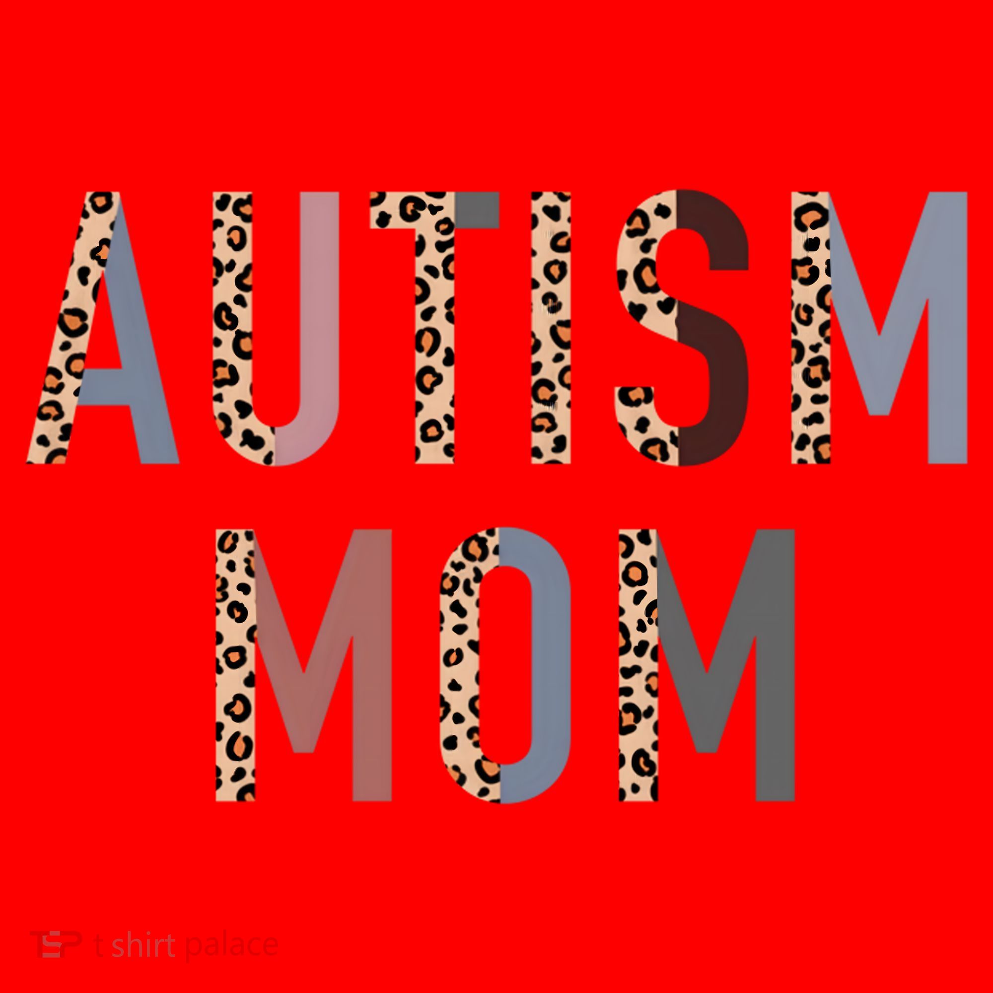 Autism Mom Leopard Print Santa Hat