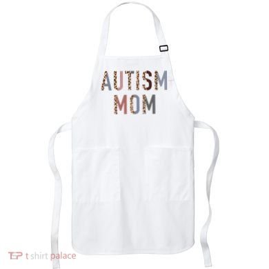 Autism Mom Leopard Print Apron