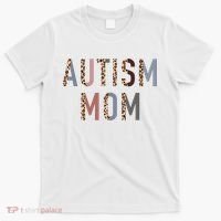 Autism Mom Leopard Print T-Shirt thumb 0